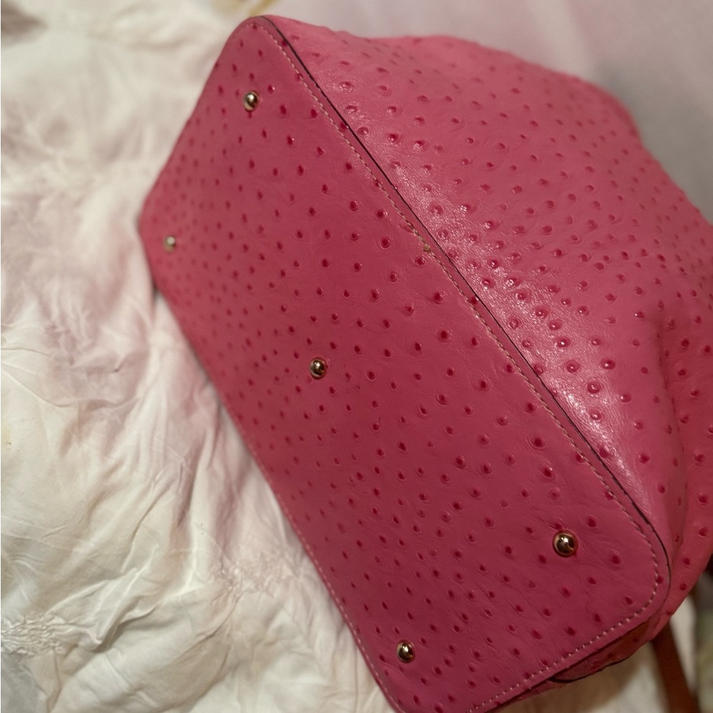 Dooney & Bourke Pink Ostrich-Embossed Tote - Picture 10 of 15